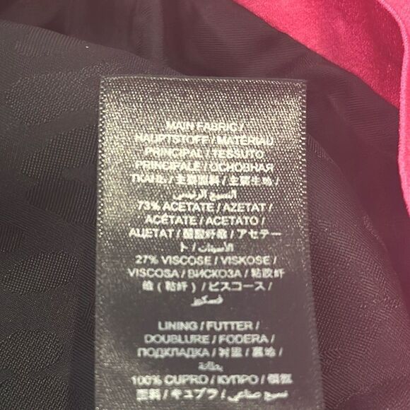 NWT Dundas Women's Pink Bambi Lace-Up Satin Mini Skirt Size IT40 US4 - Picture 14 of 15